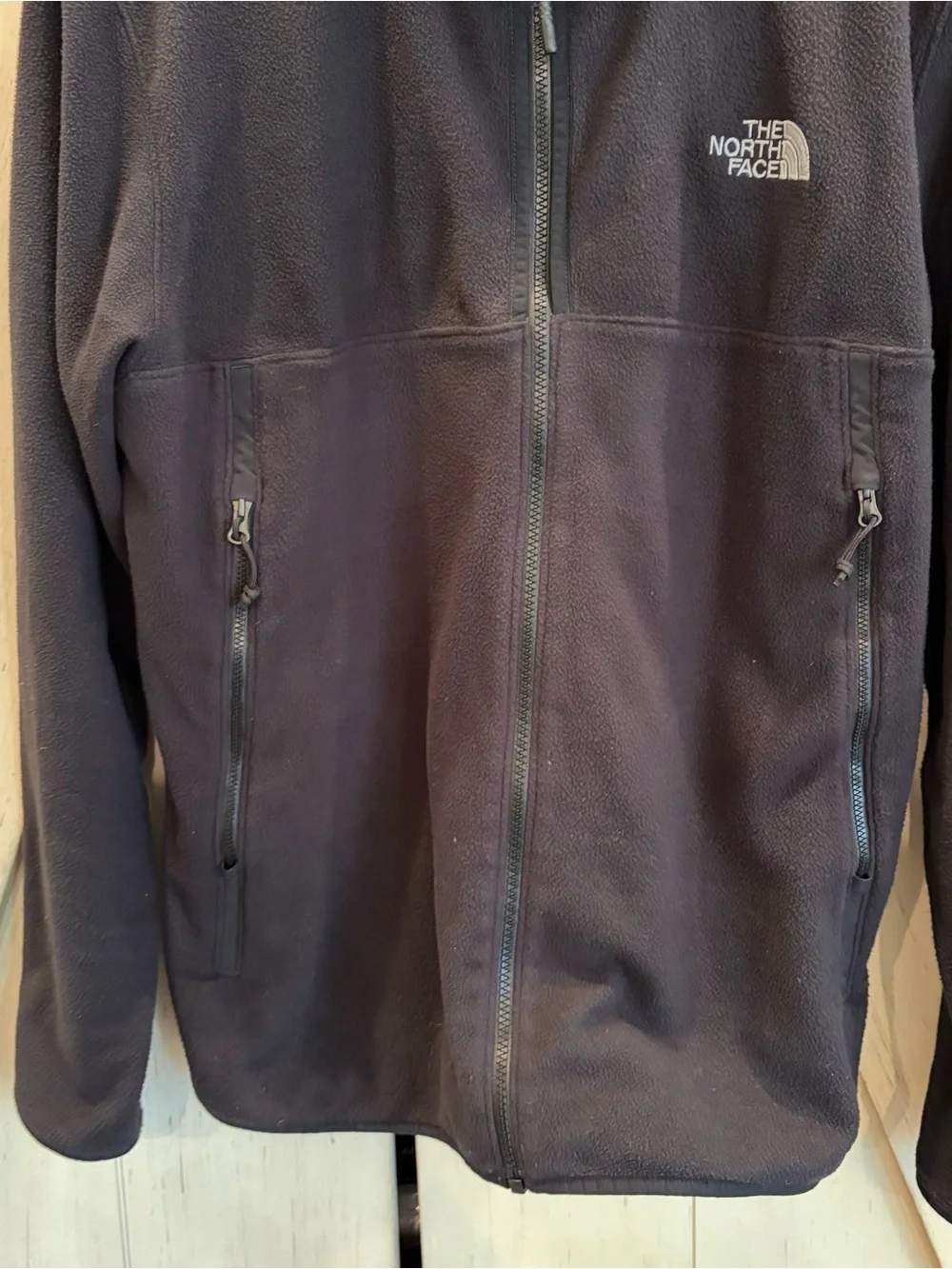 The North Face Black Lightweight Full-Zip Fleece Jacket Size Large